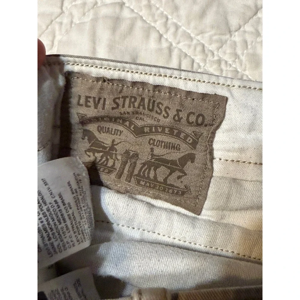 Levis Mens Cargo Shorts Khaki Tan White Tab Utility Relaxed Fit W38